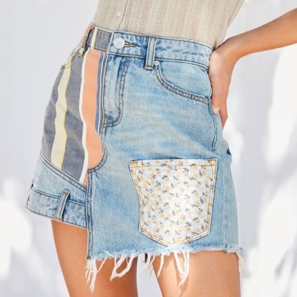 Urban Outfitters Dresses & Skirts - BDG Urban Outfitters Patchwork Denim Skirt LARGE